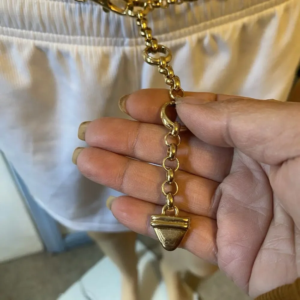 Vintage 90s-Y2K Gold Tone Chain Women’s Dressy Formal Dress Belt Adjustable 35”